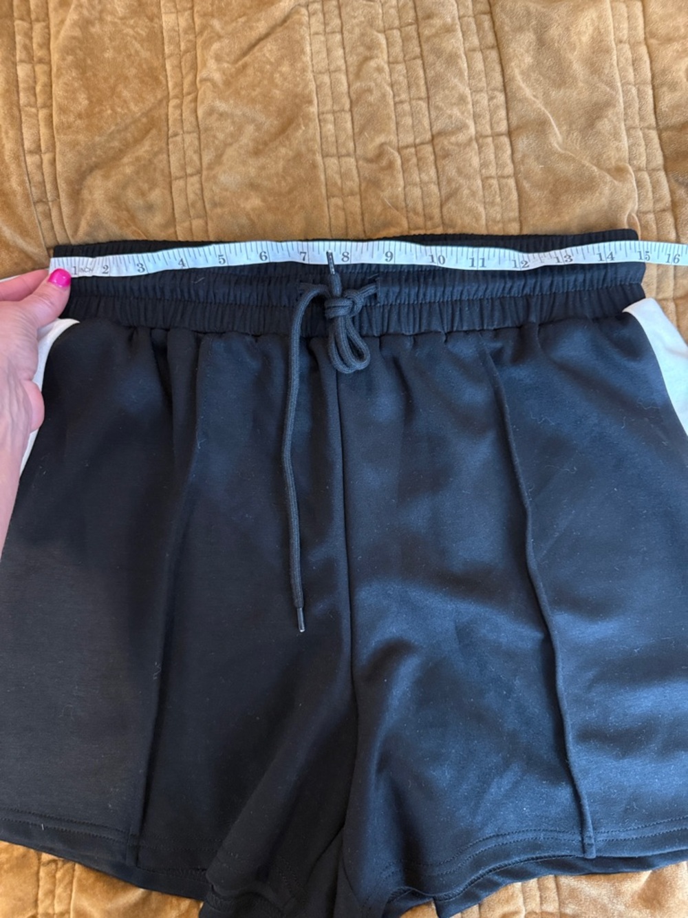 JODIFL Black and White Zip-Front Pullover with matching shorts - Picture 4 of 5